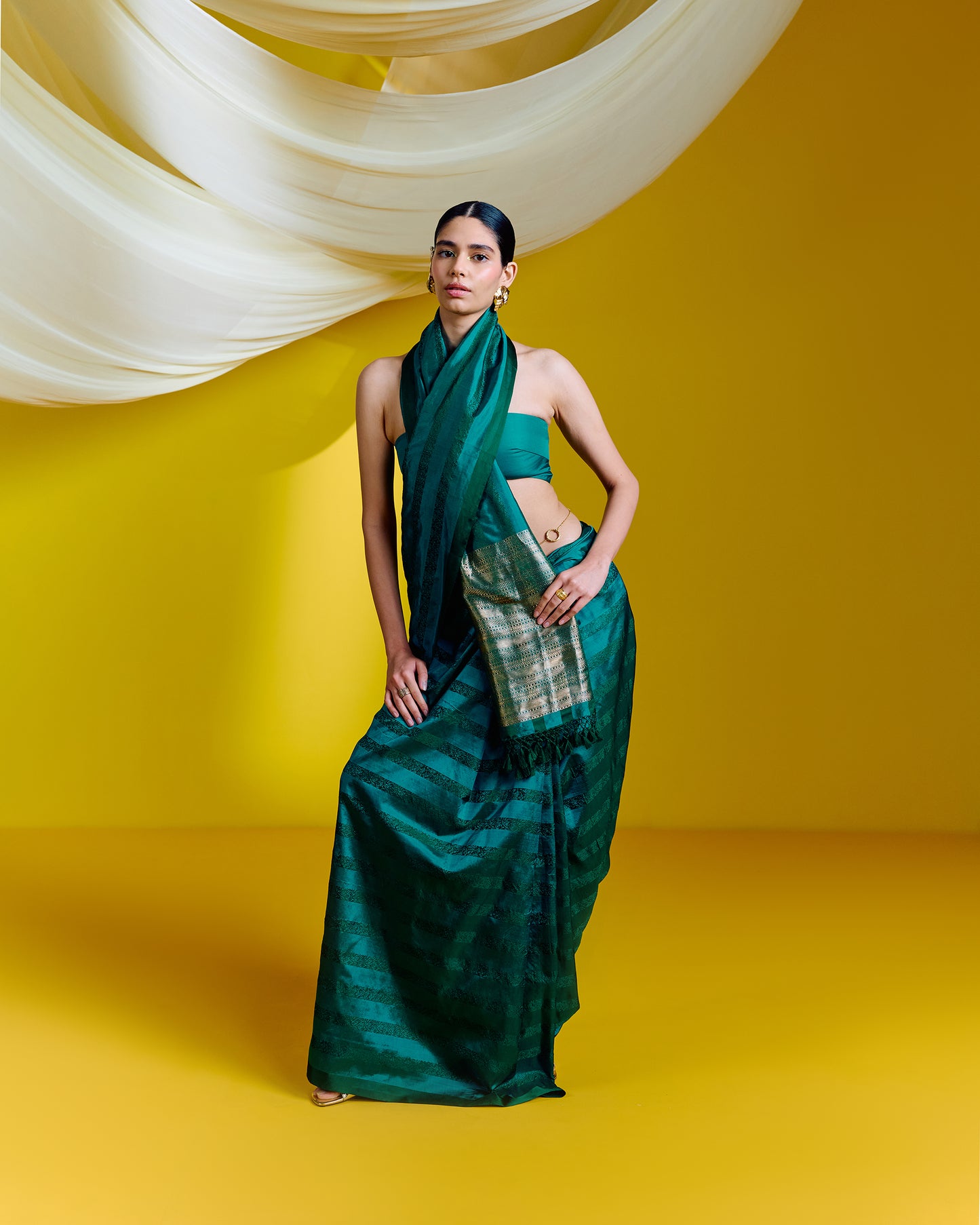 Handwoven Green Silk Saree