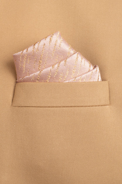 Handwoven Cream Silk Pocket Square