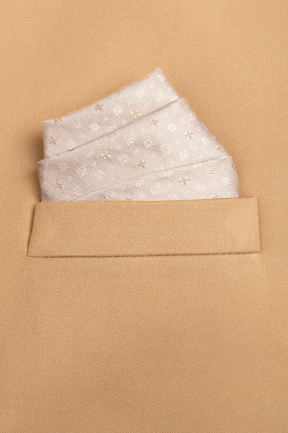 Handwoven Grey Silk Pocket Square