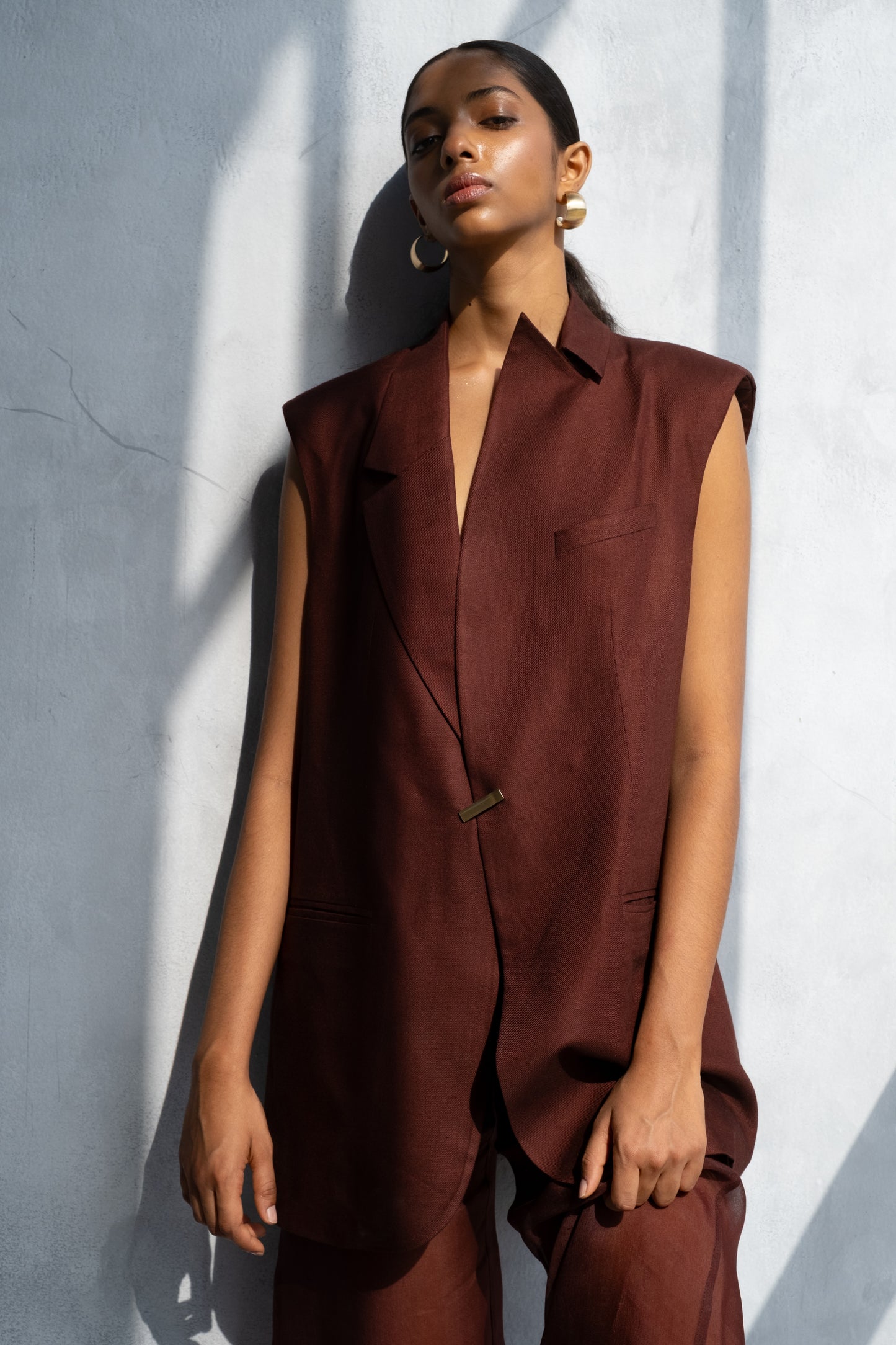 MERLOT VEST & ORGANZA PANTS