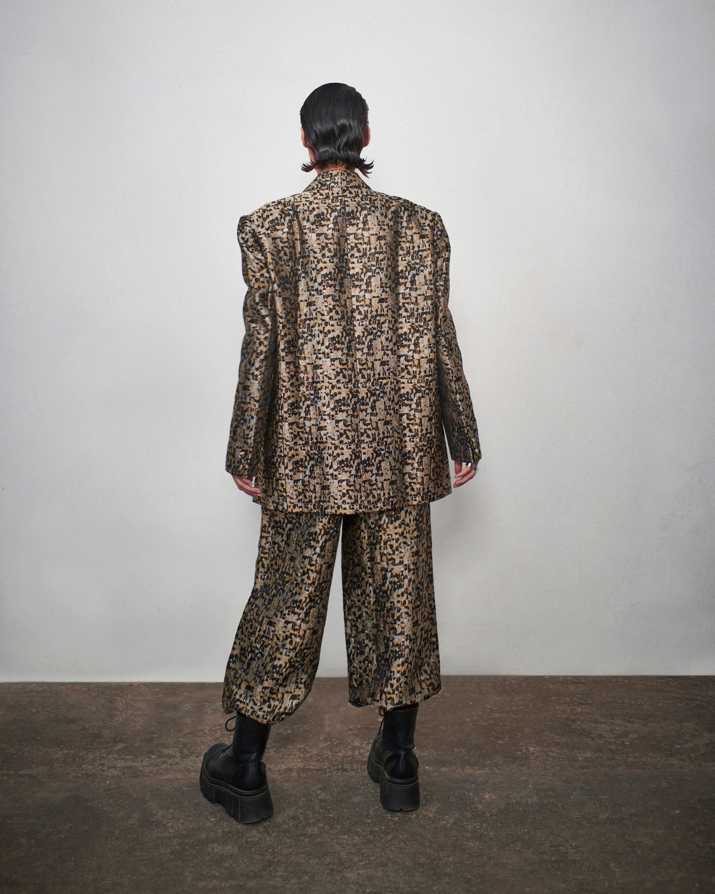 Black Megabyte Pant Suit