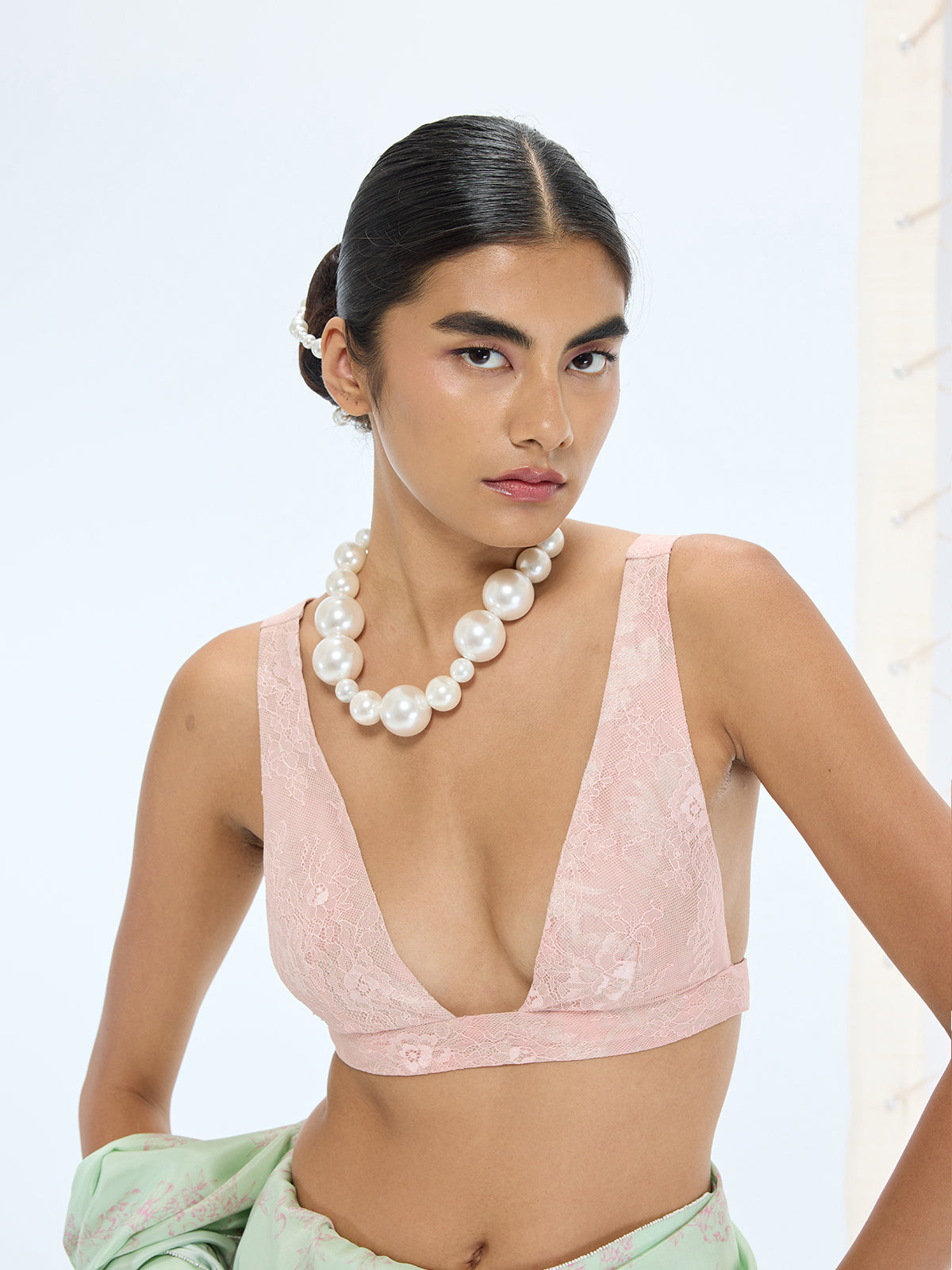 The Ruby Saree In Pistachio