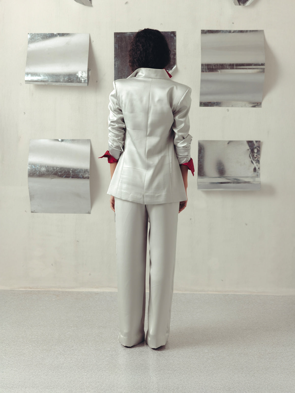 GRAY MIST FUNNEL NECK JACKET