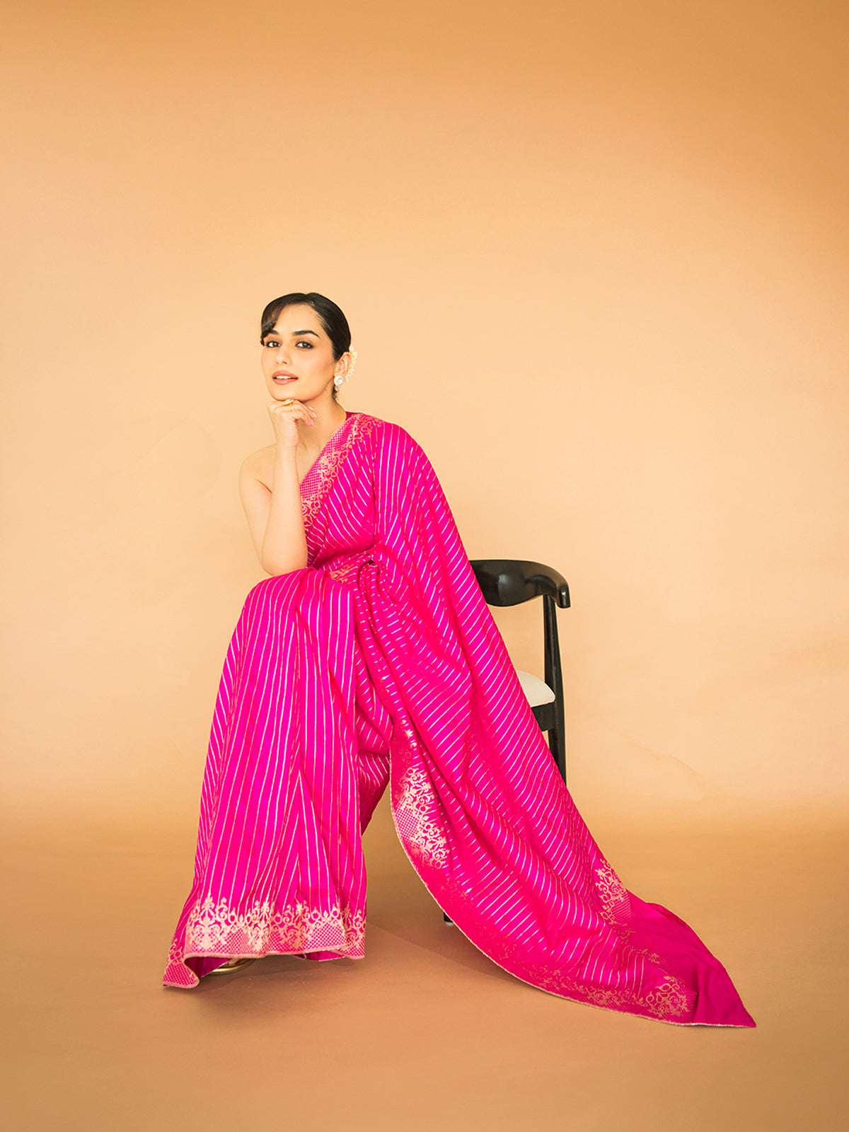 Manushi Chhillar In The 'Femme Fatale' Saree in Pink