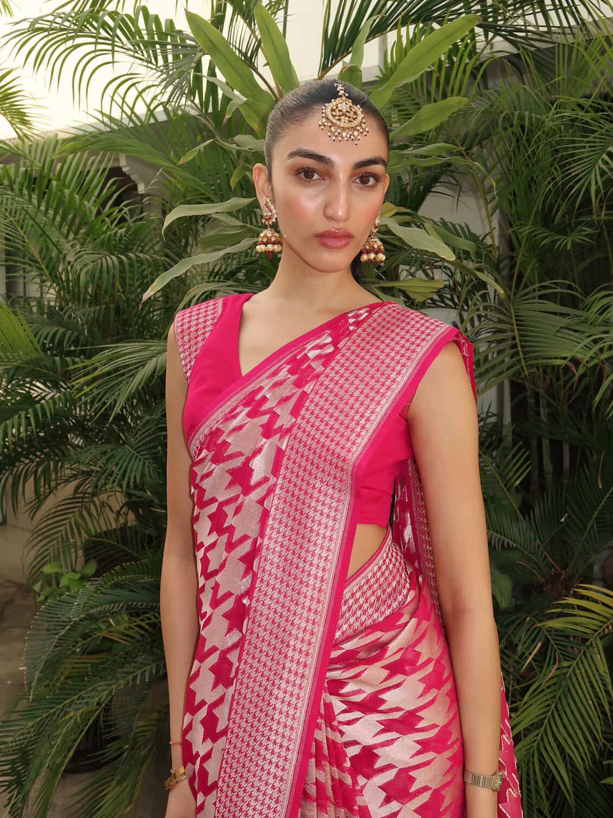 The Hot Pink Gerum Saree