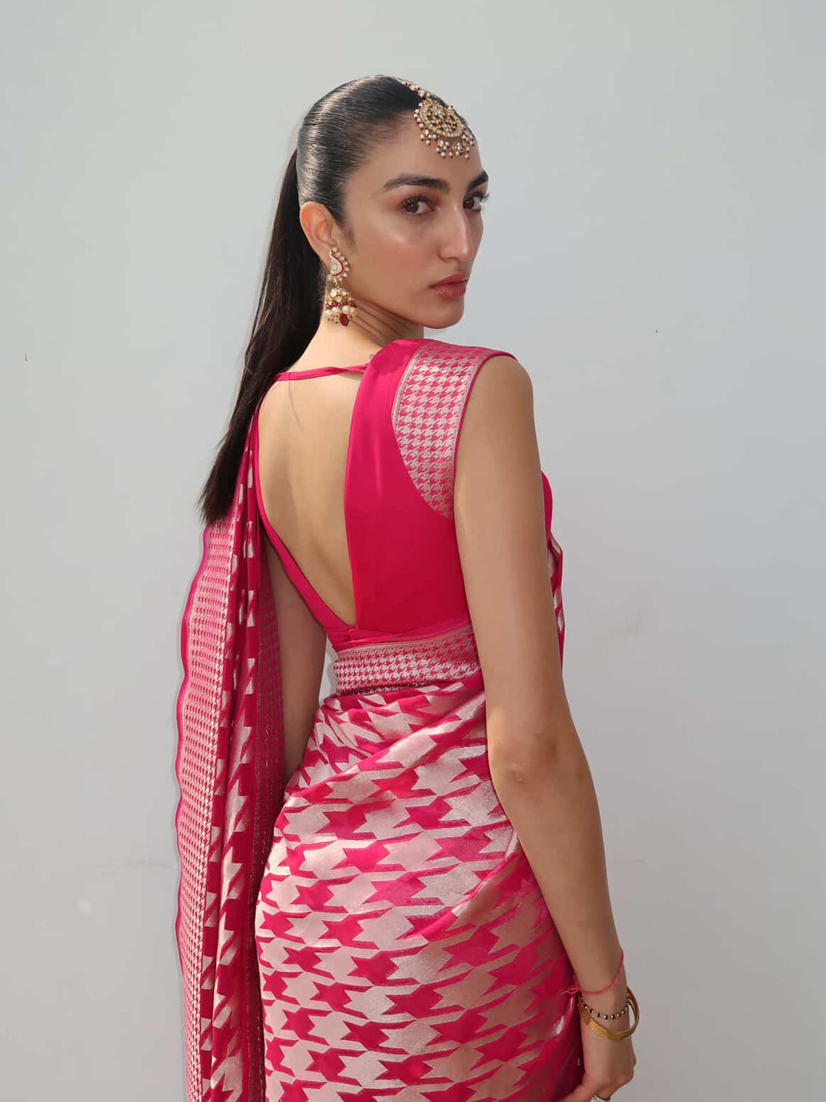 The Hot Pink Gerum Saree