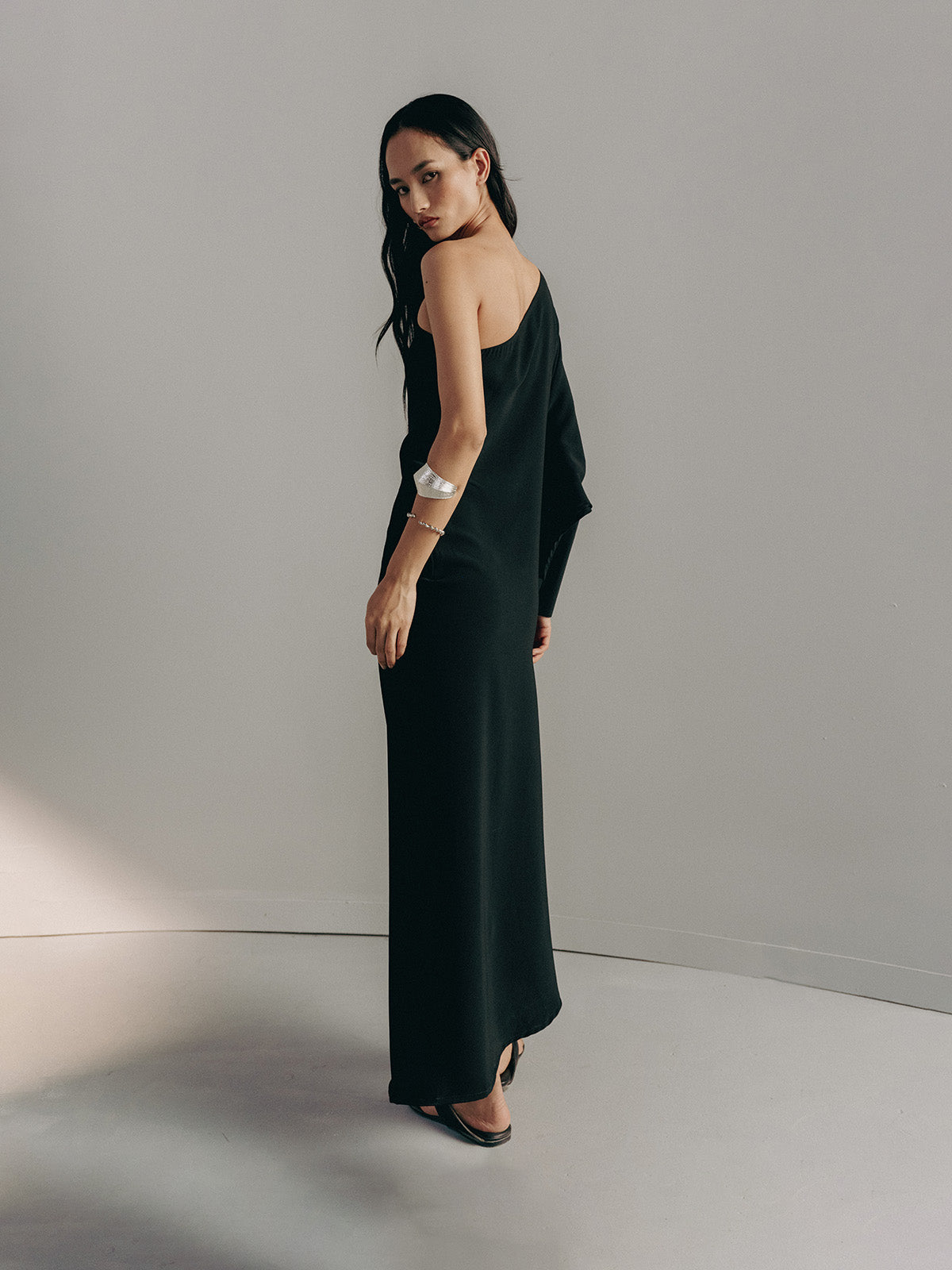 NOIR ONE SHOULDER DRESS