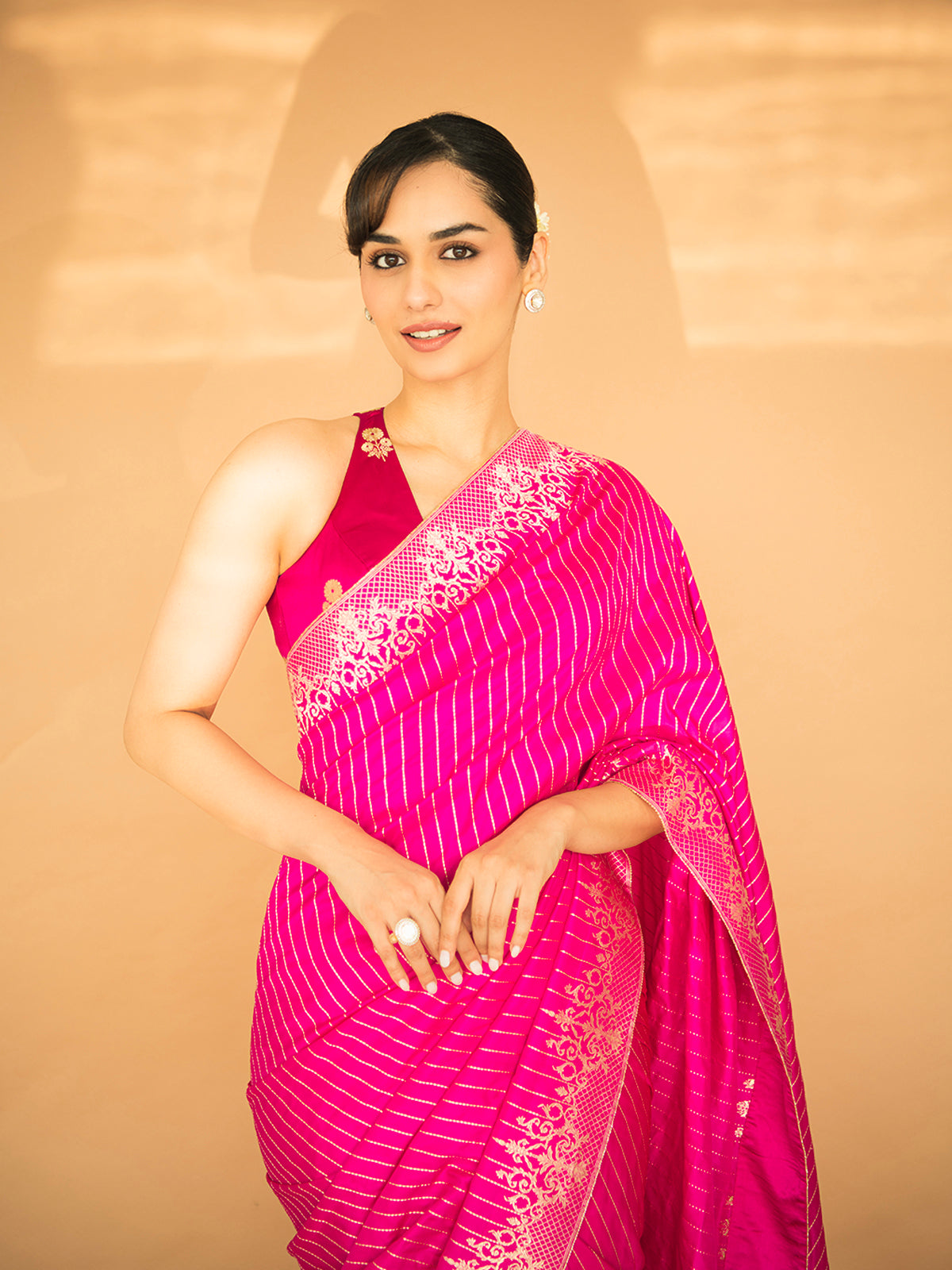 Manushi Chhillar In The 'Femme Fatale' Saree in Pink
