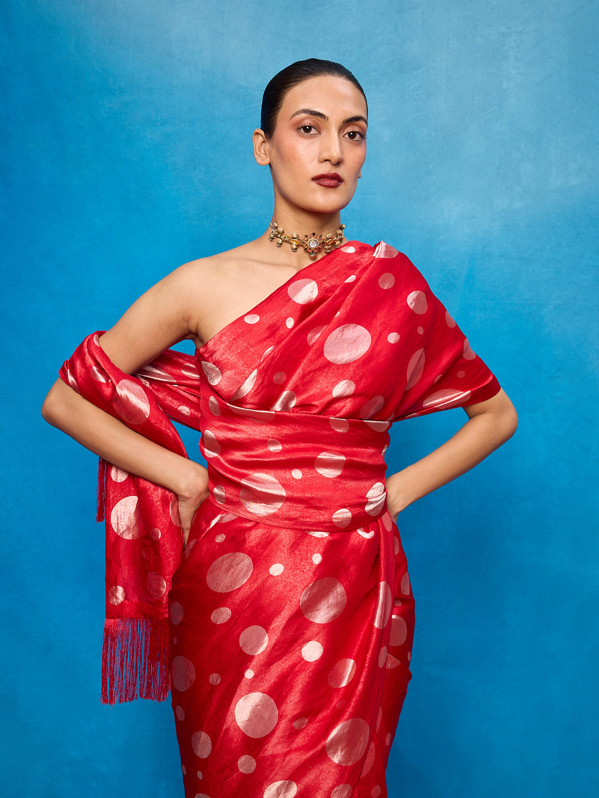 Handwoven Red Silk Banarasi Saree