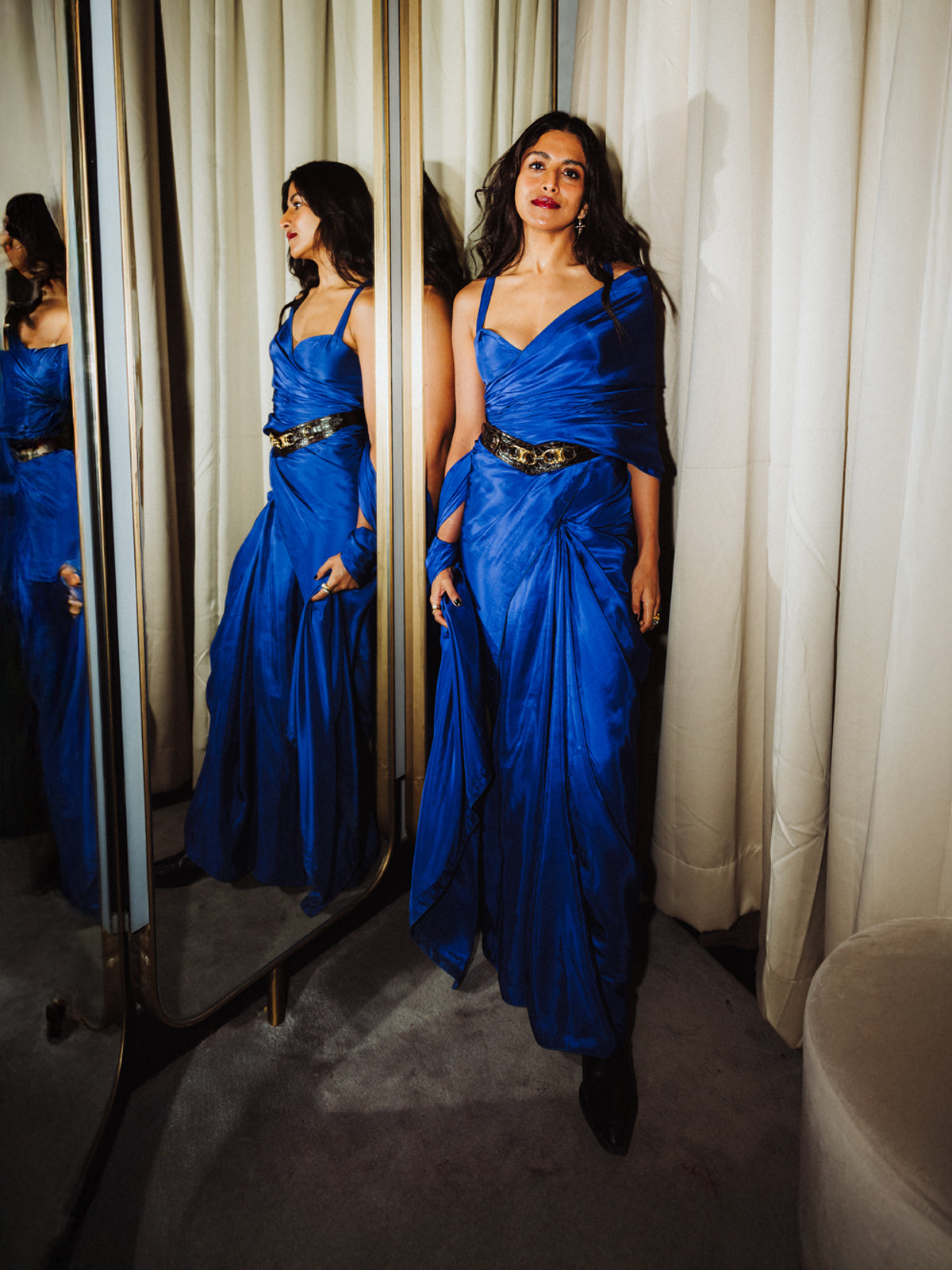 Handwoven Ultramarine Blue Silk Saree