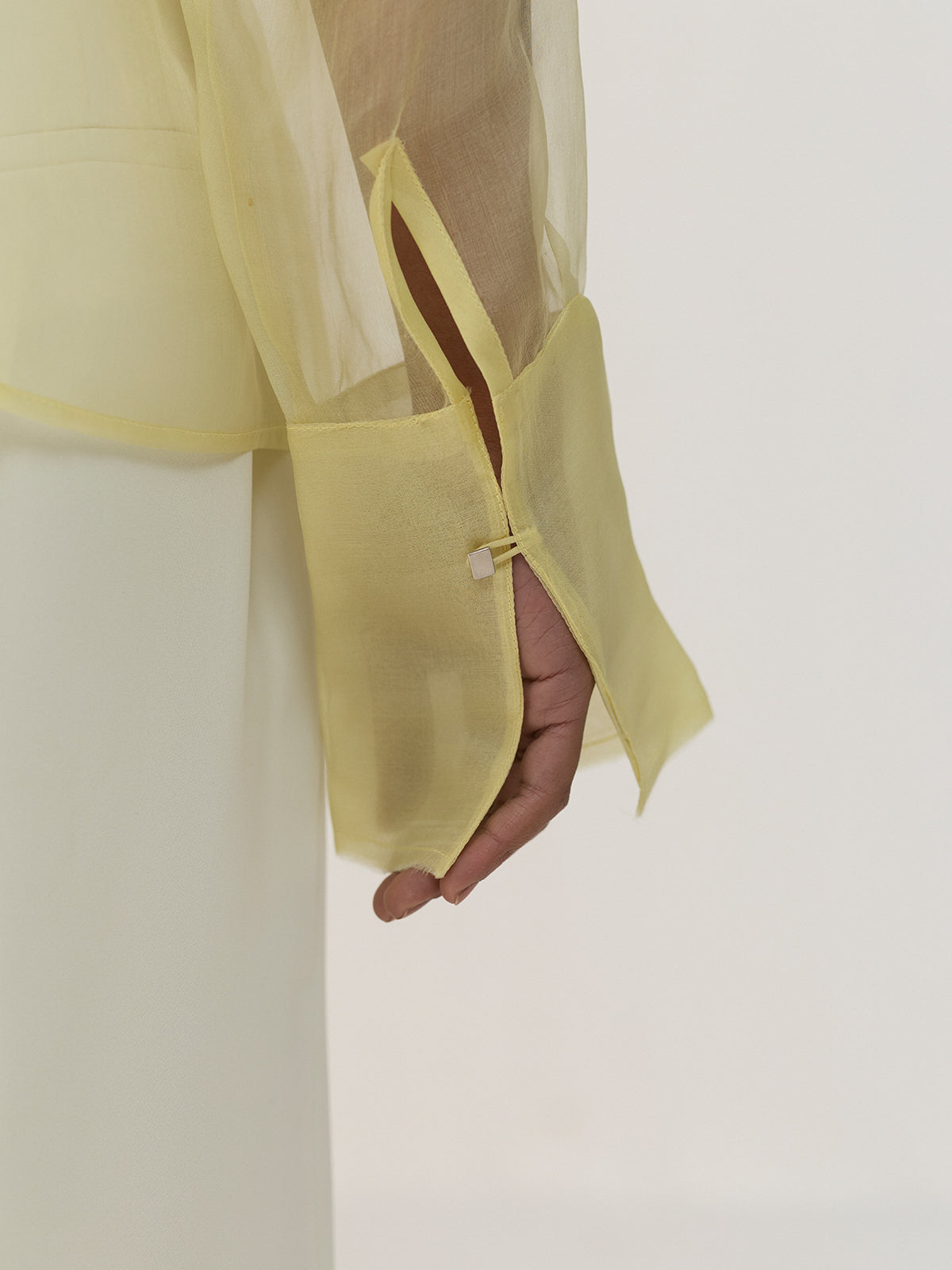 BUTTER YELLOW ORGANZA SHIRT