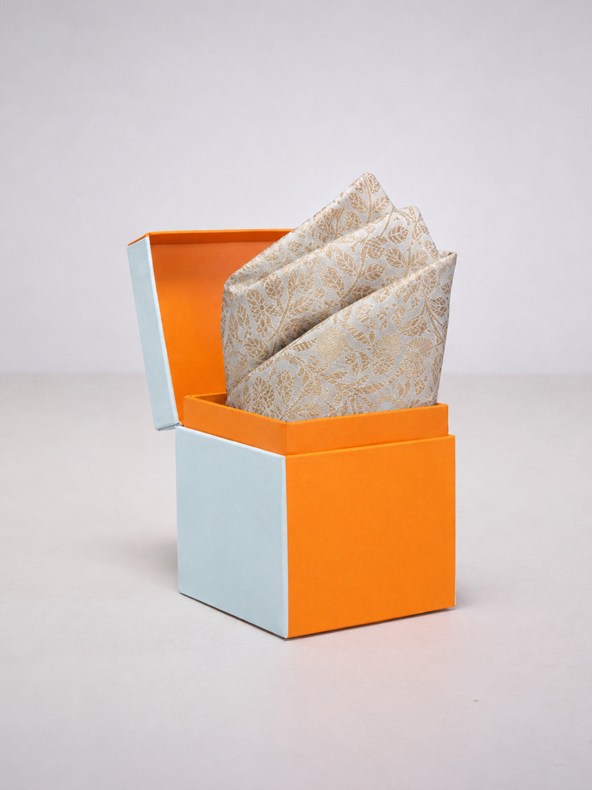 Nude Peach Banarasi Pocket Square