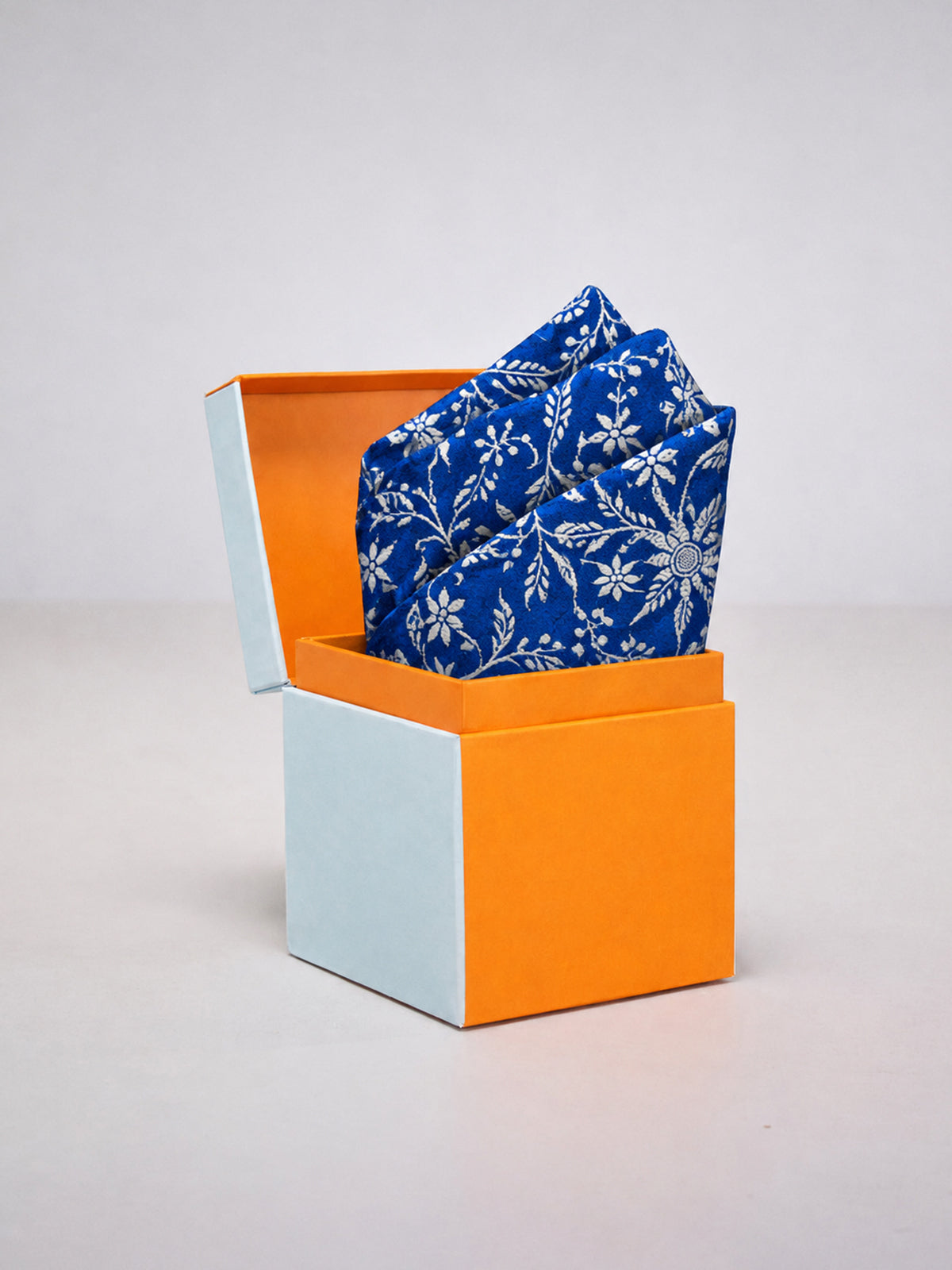 Dark Blue Banarasi Pocket Square