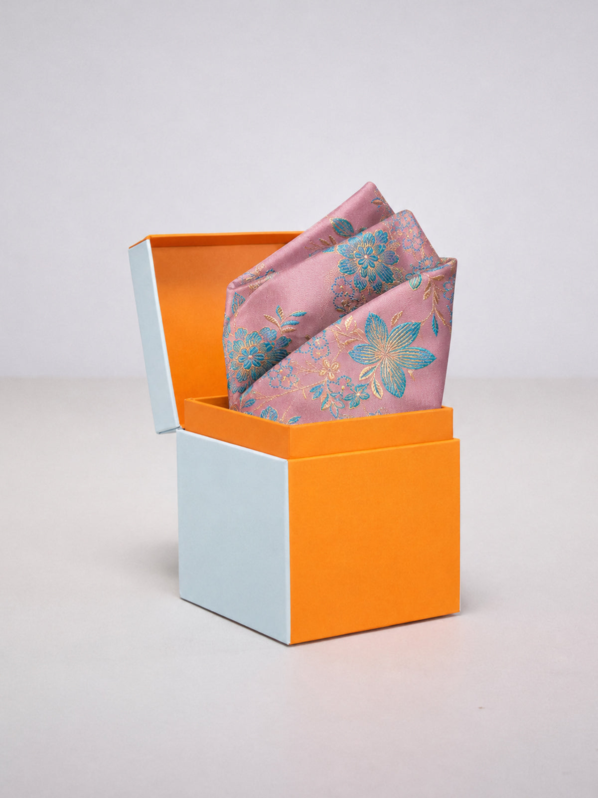 Pink Printed Pocket Square