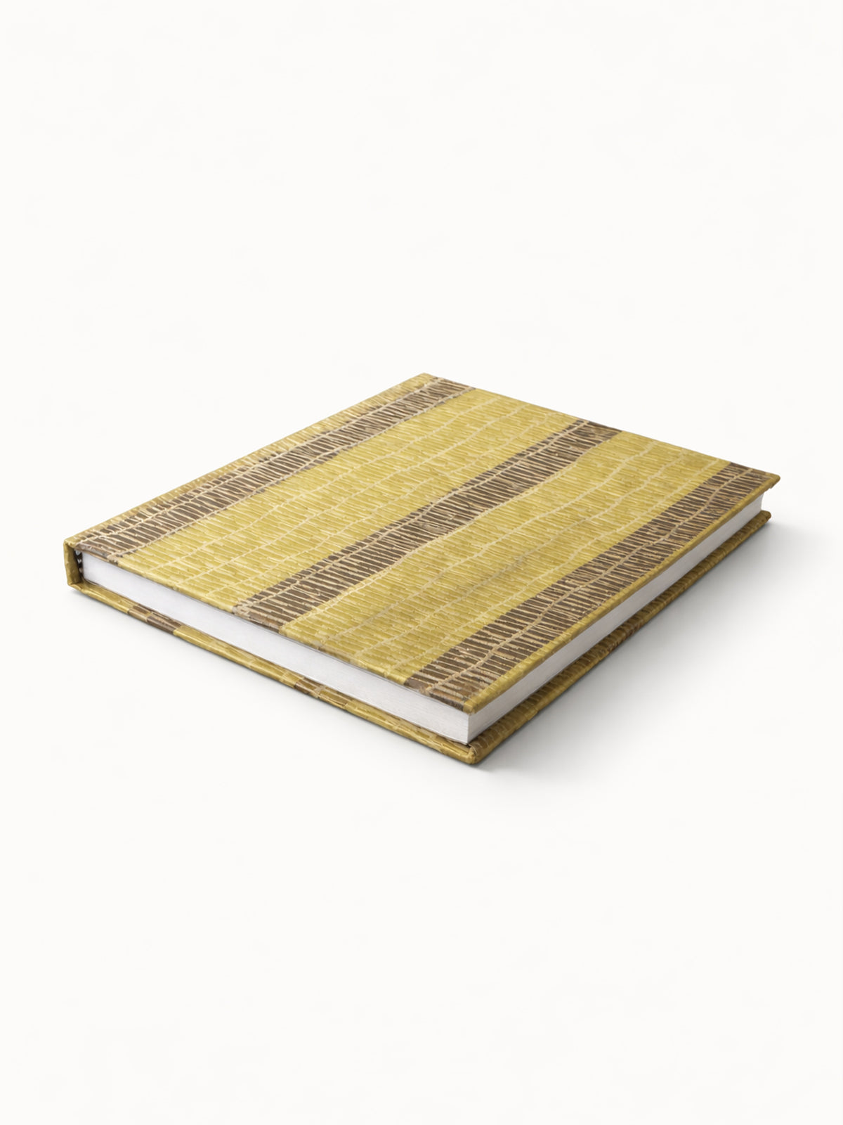 Handwoven Yellow Striped Banarasi Diary