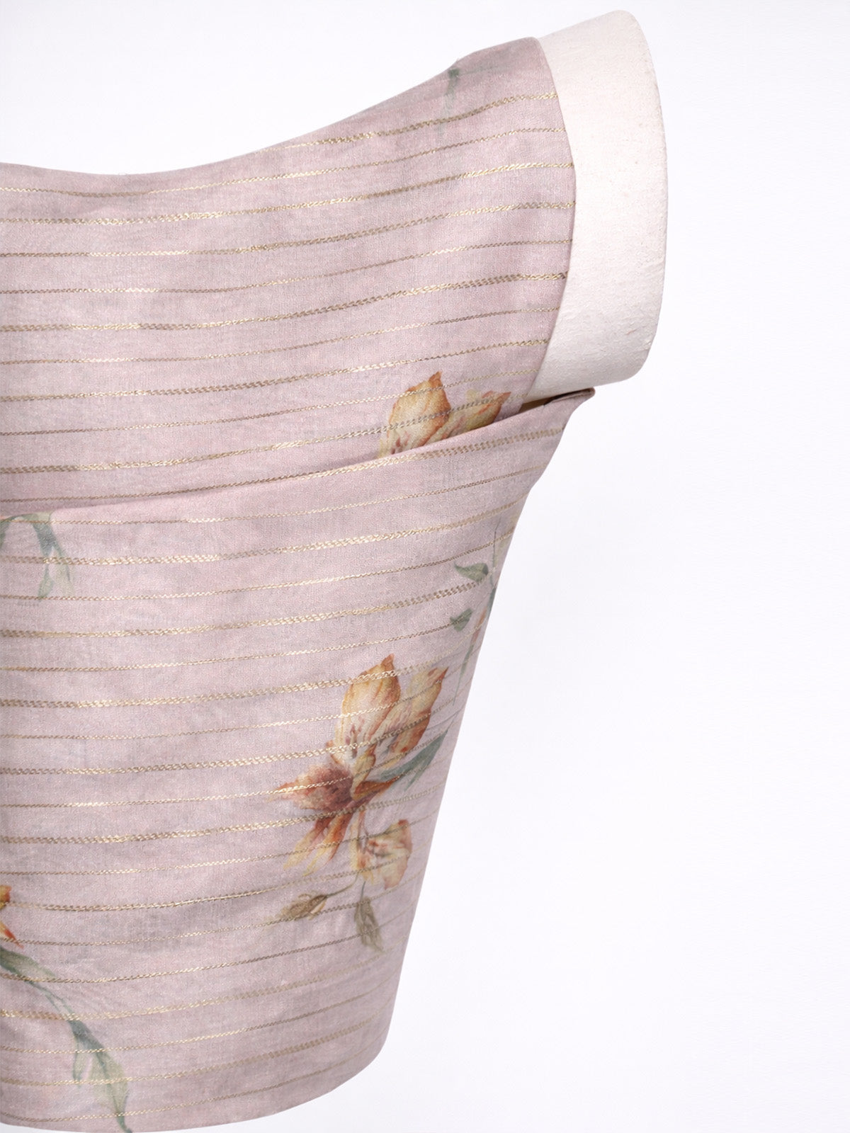 Handwoven Dusty Mauve Banarasi Fabric