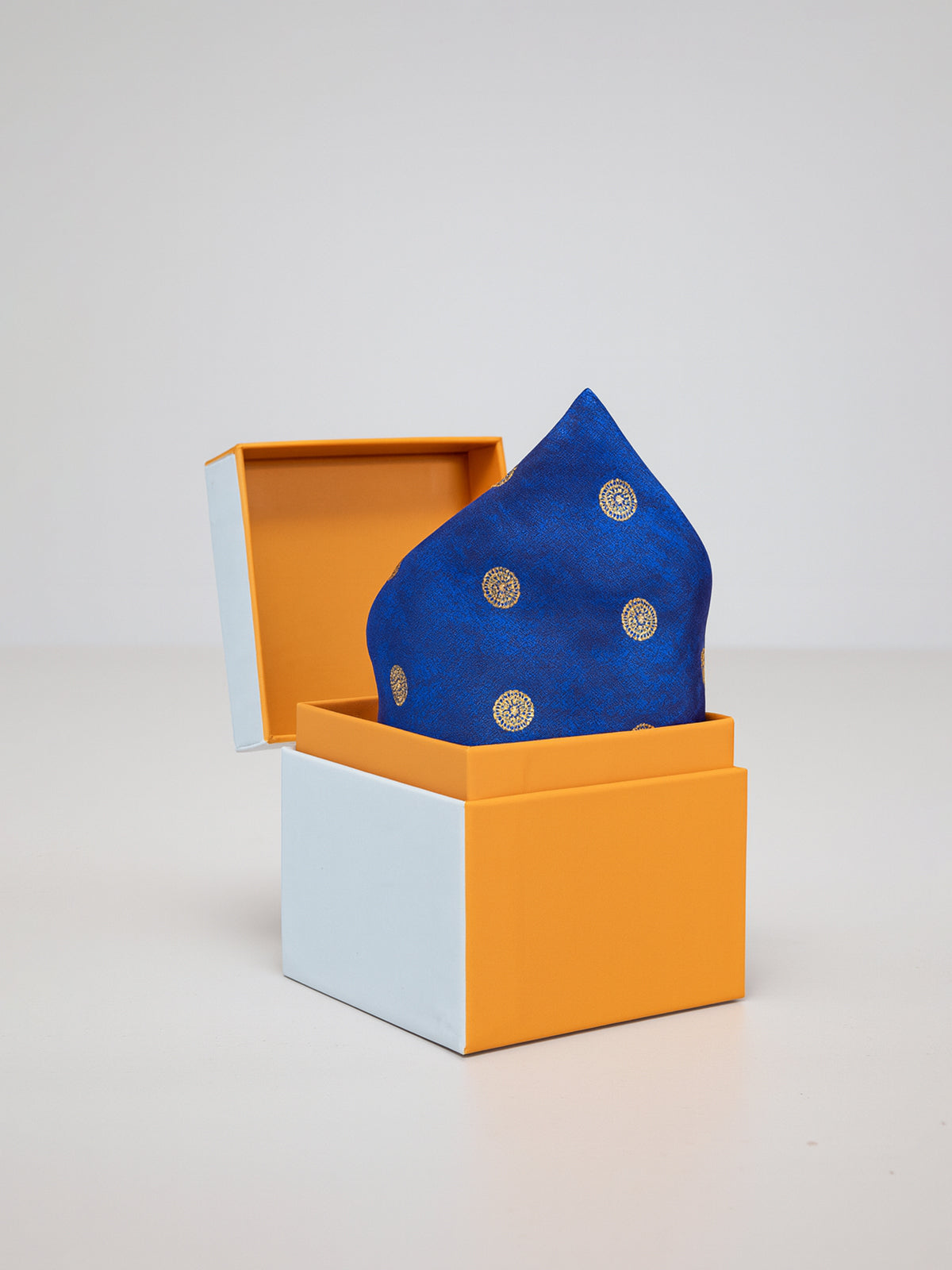 Handwoven Navy Georgette Pocket Square