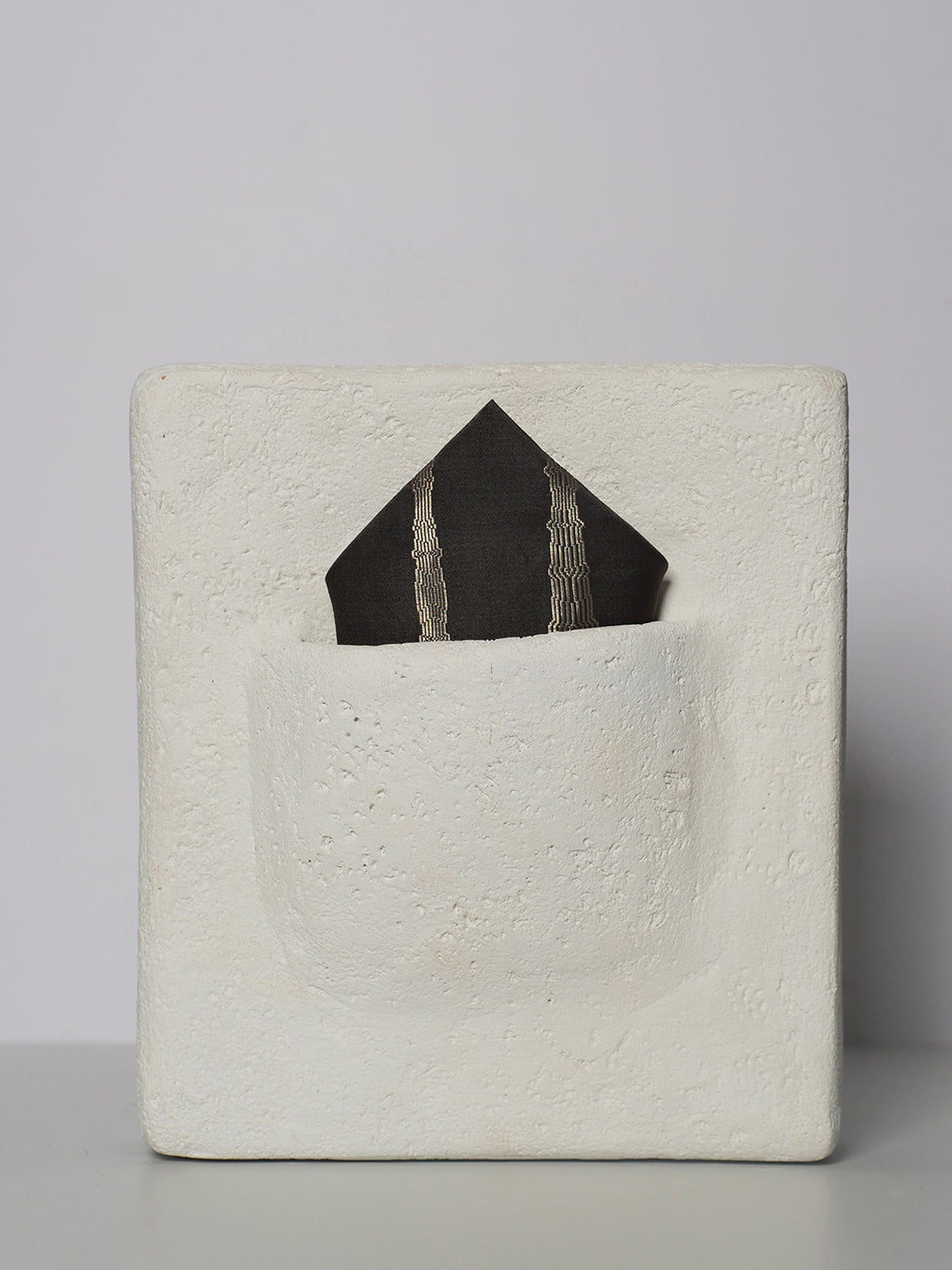 Handwoven Brown Silk Pocket Square