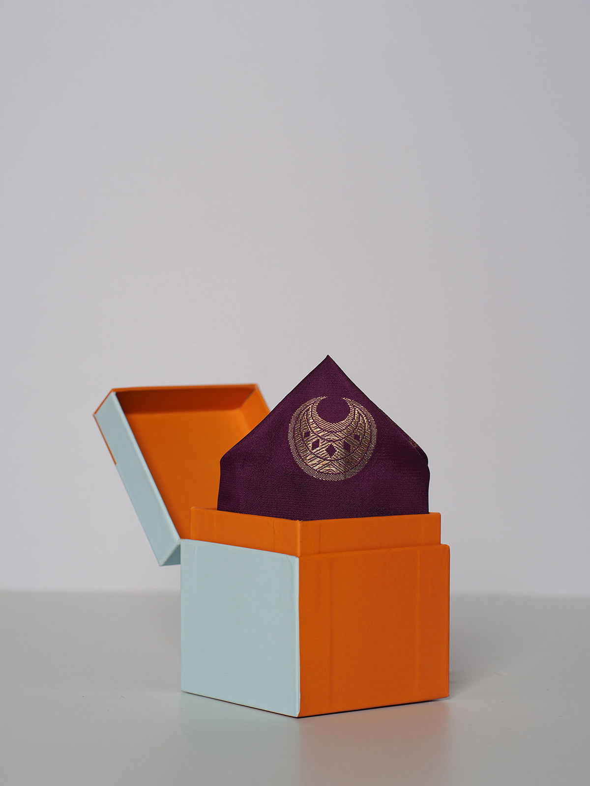 Handwoven Maroon Silk Pocket Square