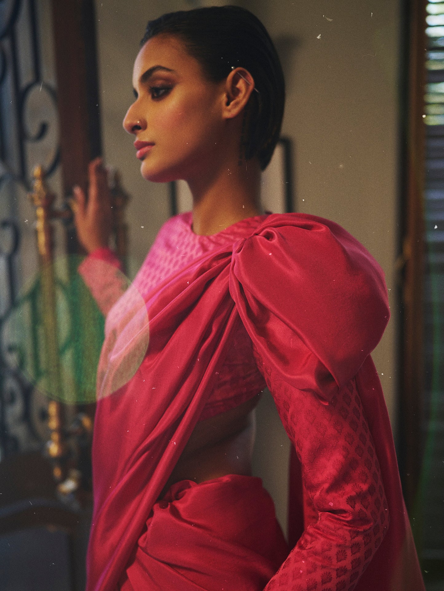 Handwoven Flamingo Pink Saree