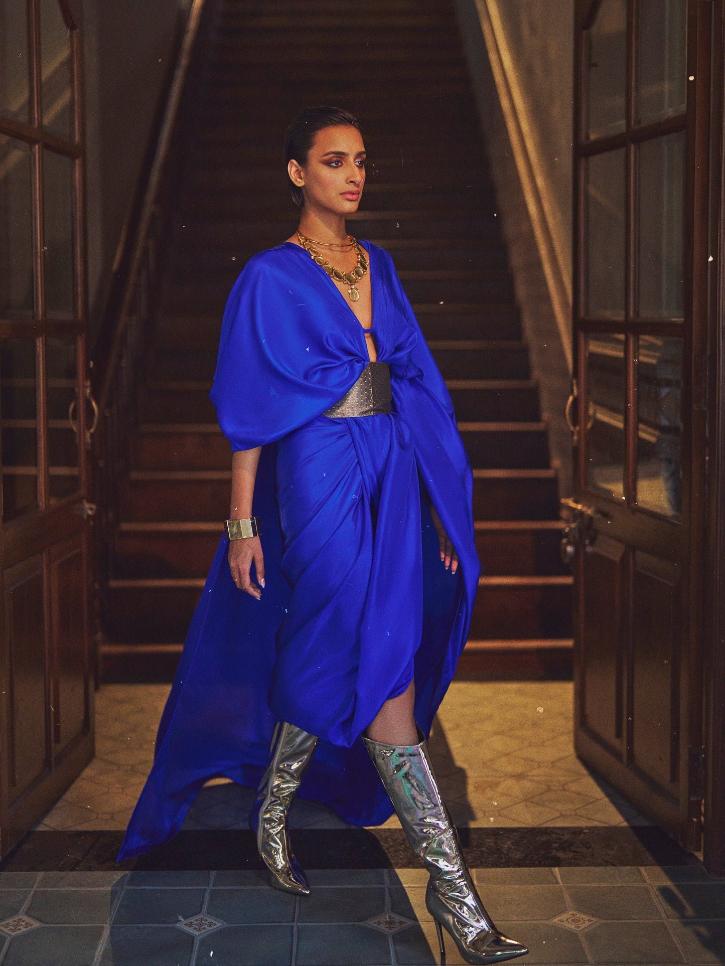 Handwoven Ultramarine Blue Silk Saree