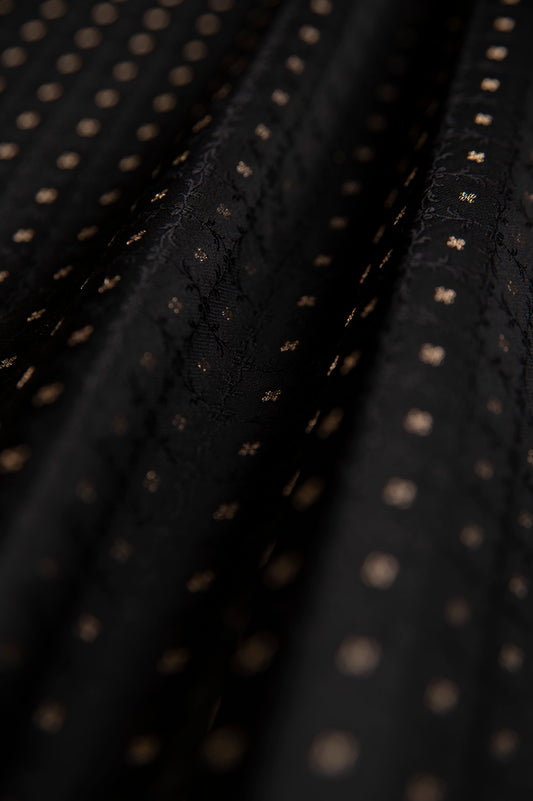 Handwoven Black Silk Fabric
