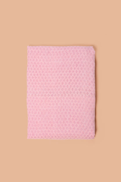 Handwoven Pink Linen Digital Print Fabric