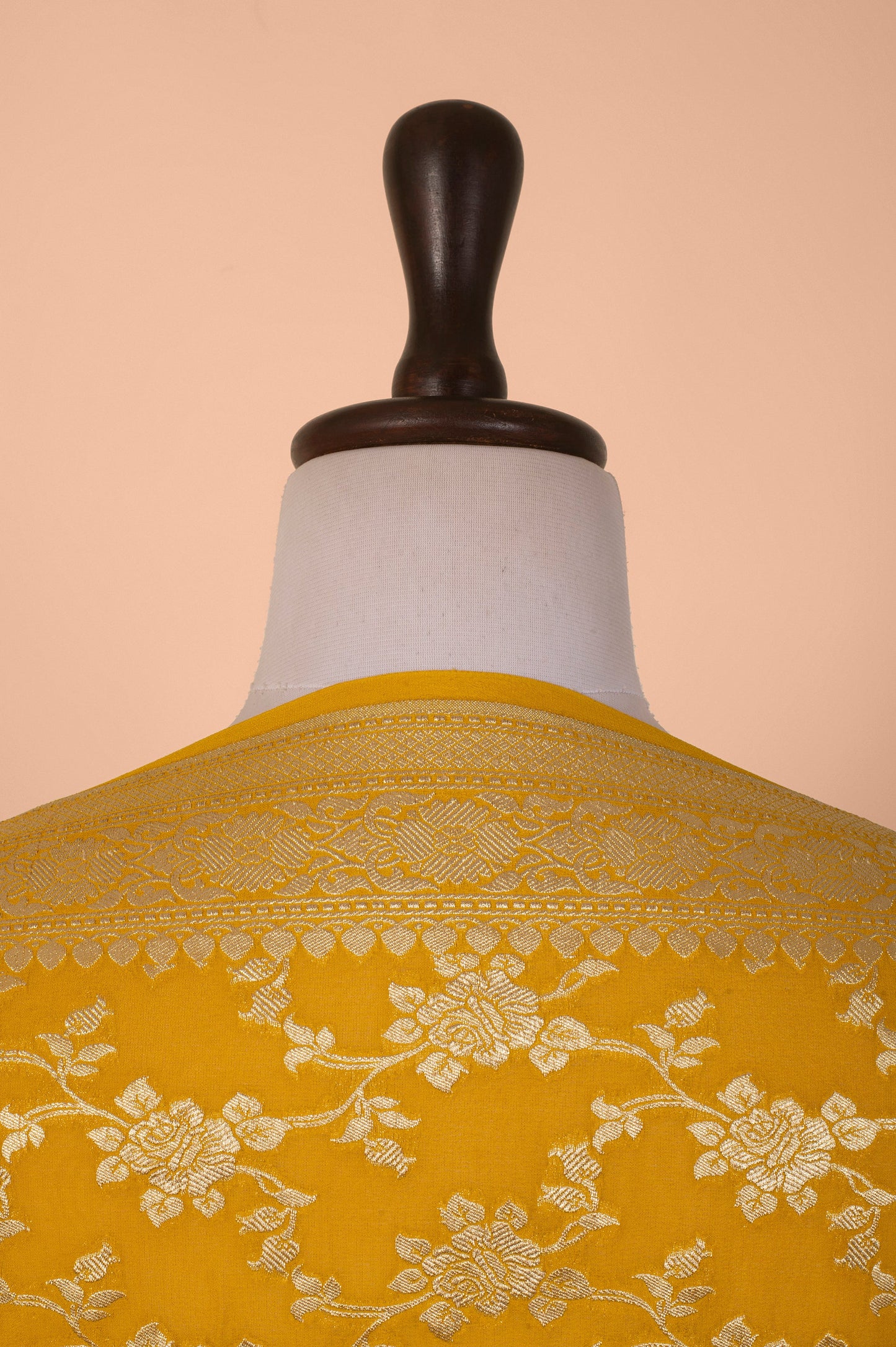 Handwoven Yellow Georgette Dupatta