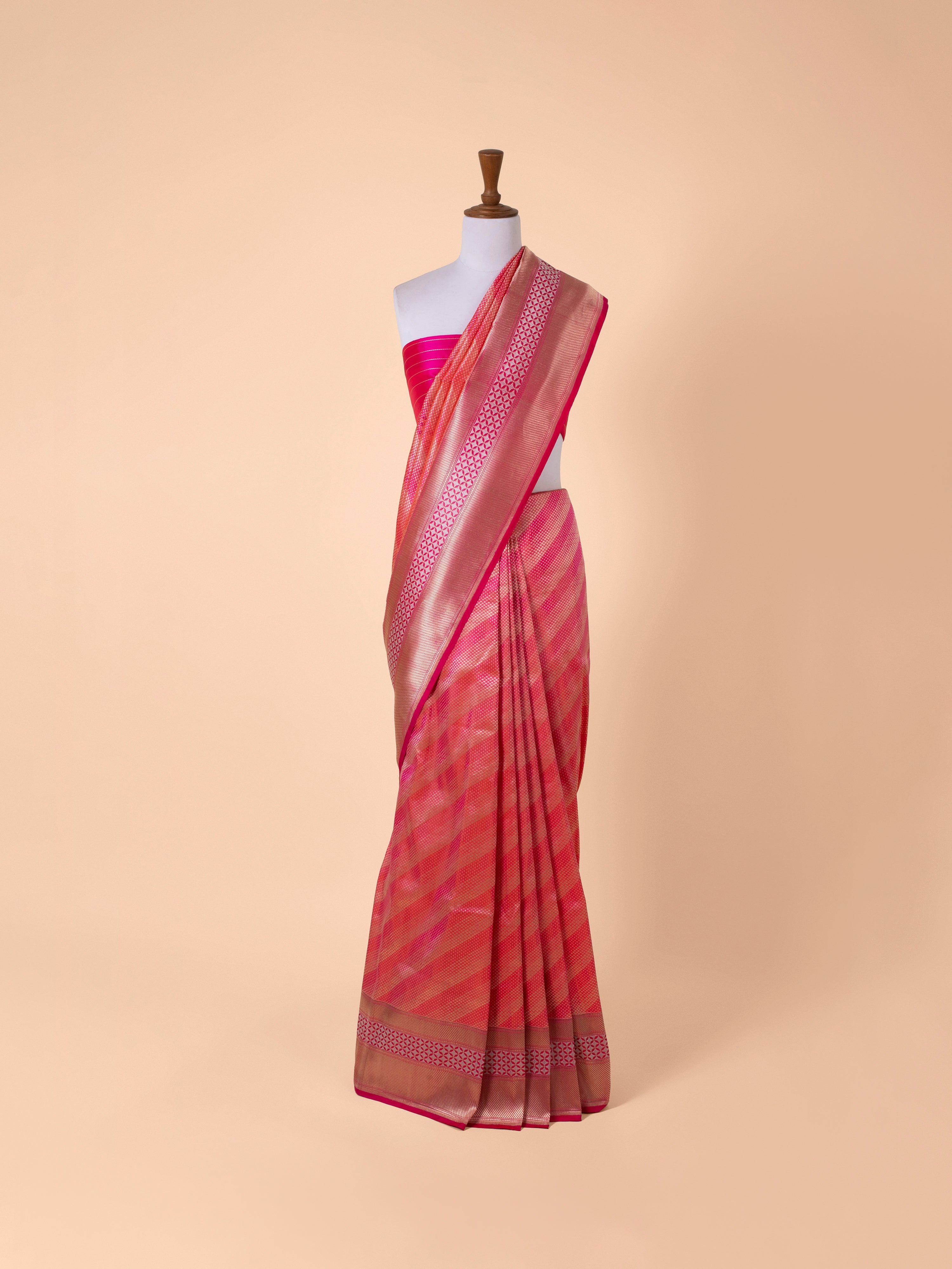 Rani Pink Dyed Rangna Silk