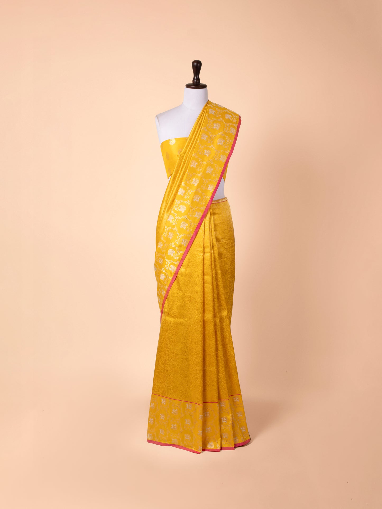 Handwoven Yellow Silk Saree