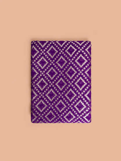Handwoven  Purple Georgette  Fabric