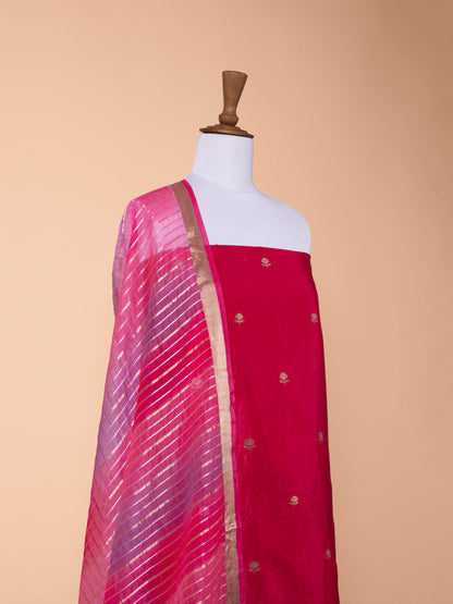 Handwoven Red Silk  Suit Piece