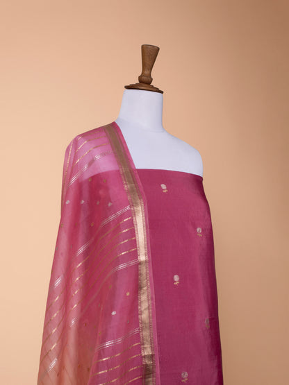 Handwoven Pink Silk Suit Piece