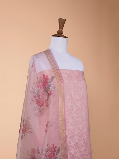 Handwoven Pink Cotton Suit Piece