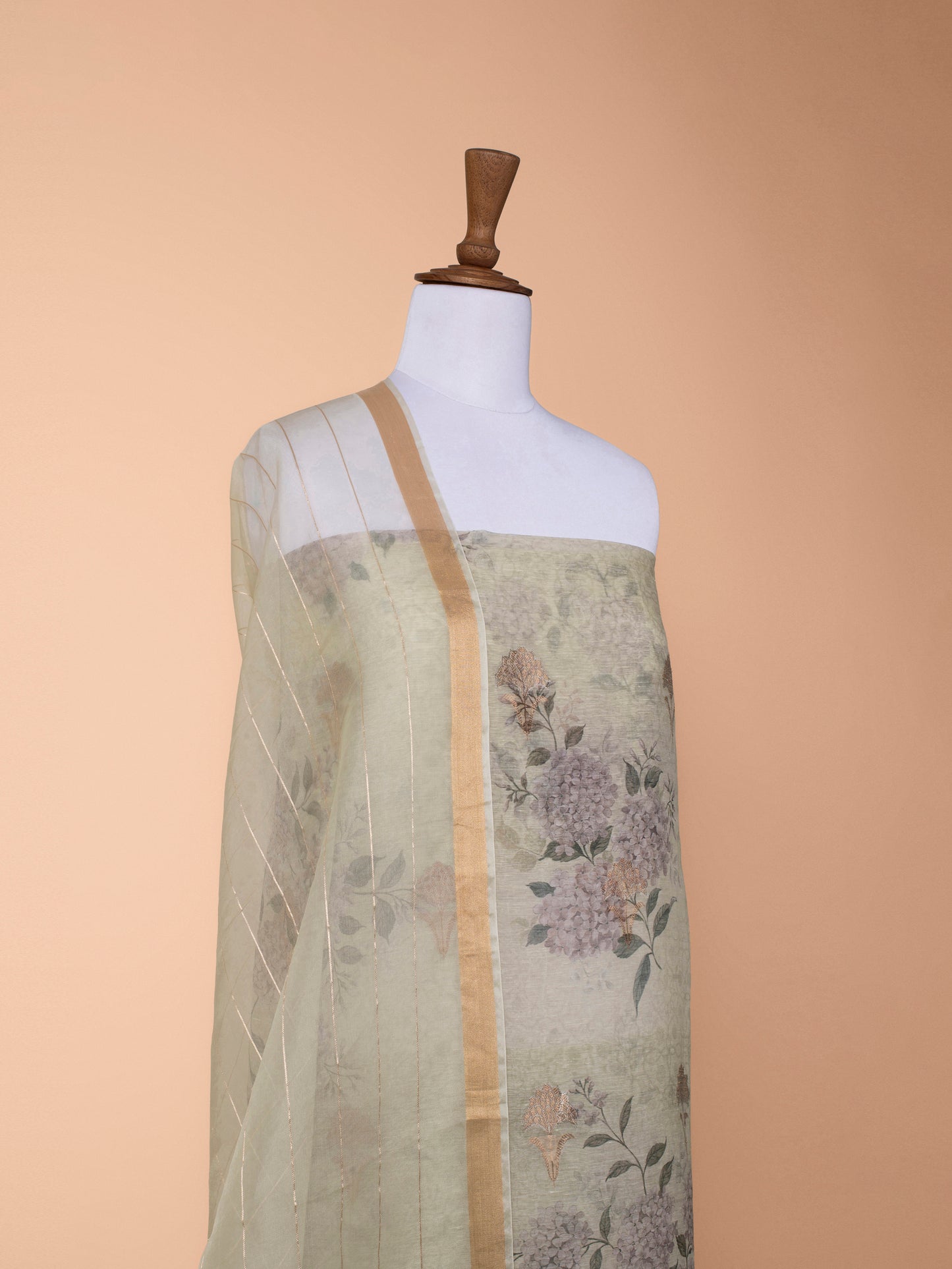 Handwoven Pista Linen Suit Piece