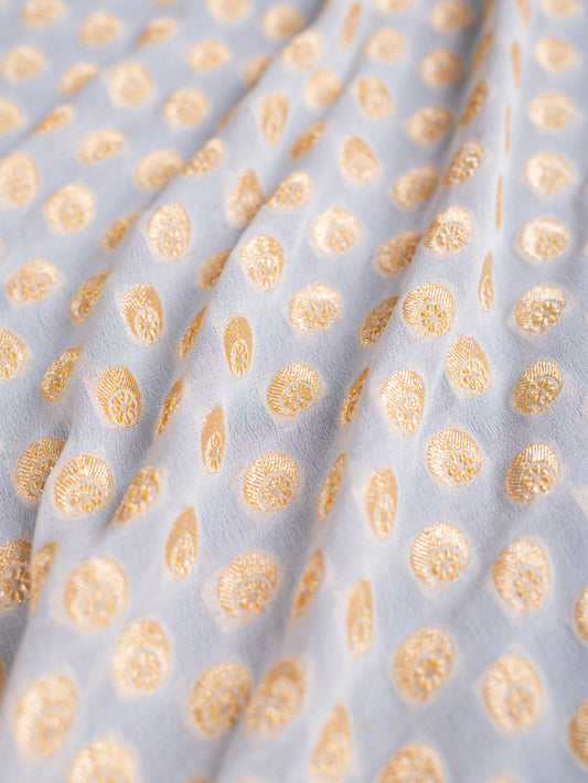 Handwoven Grey Georgette Fabric