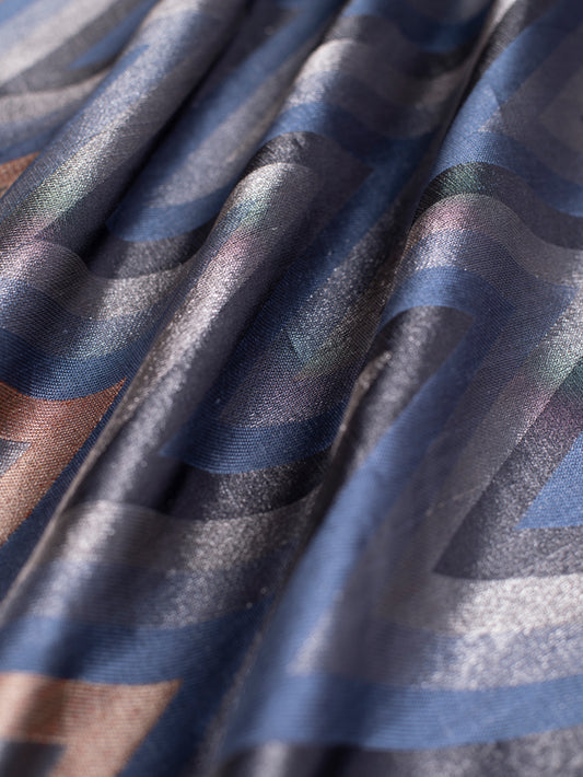 Handwoven Multicolor Tussar Silk Fabric