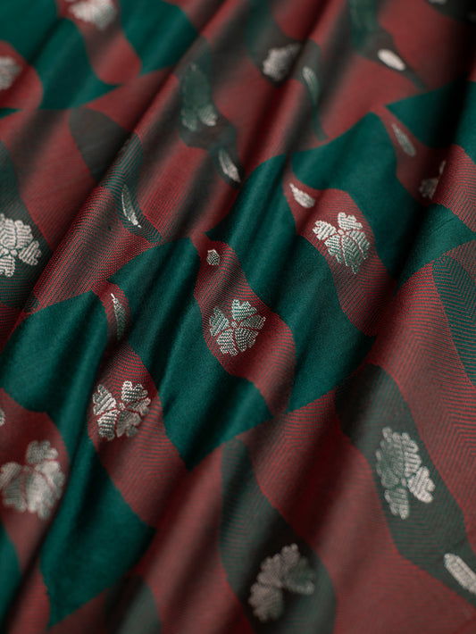 Handwoven Green Silk Fabric