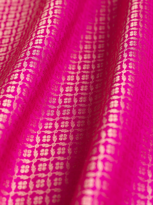 Handwoven Pink Silk Fabric