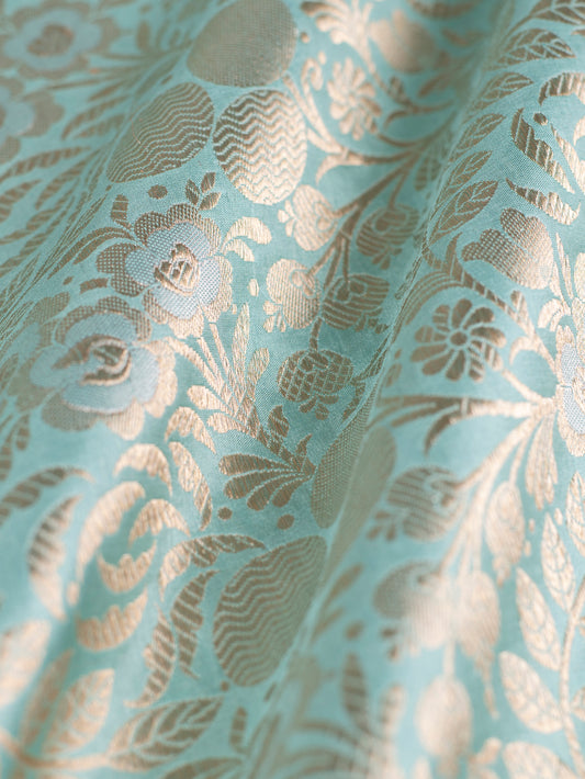 Handwoven Sea Green Cotton Fabric
