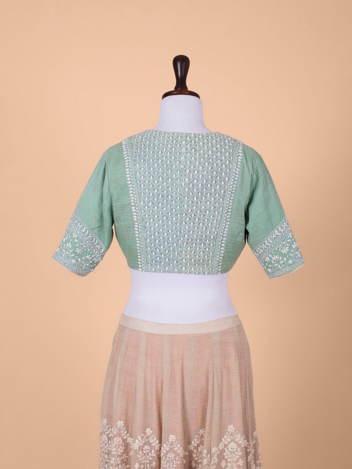 Handwoven Multicolour Chanderi Tissue Lehenga