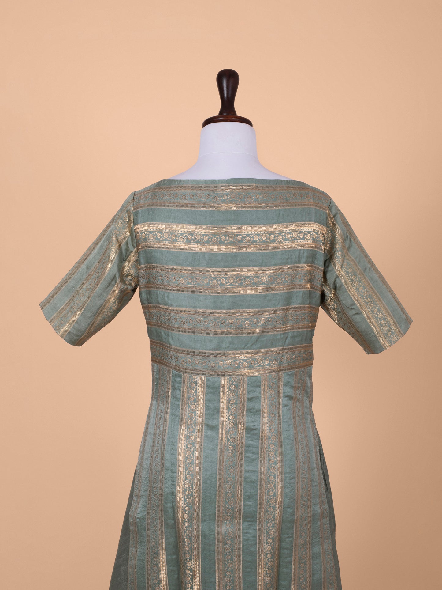 Handwoven Green Satin Silk Suit