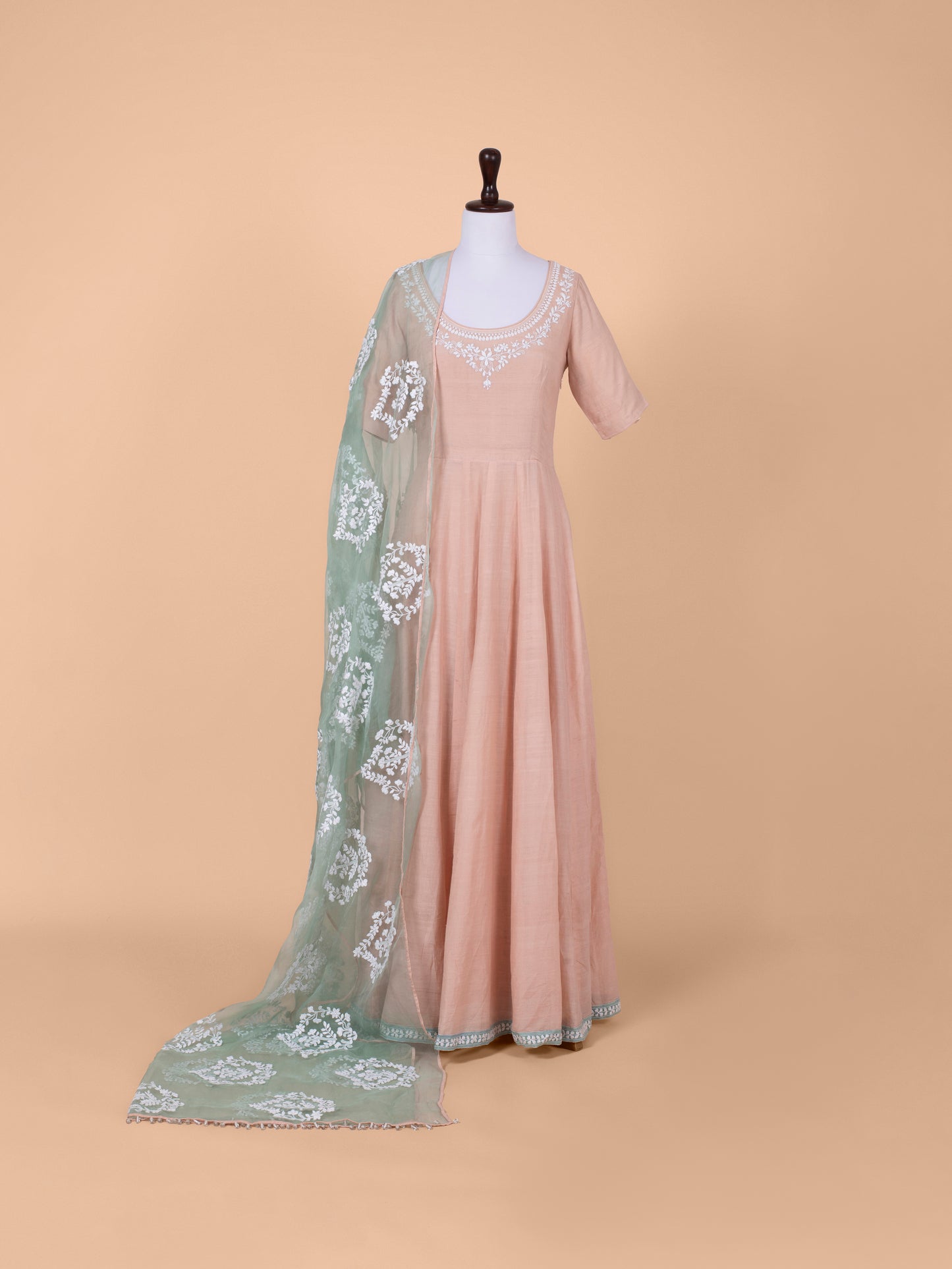 Handwoven Multicolour Chanderi Tissue Suit
