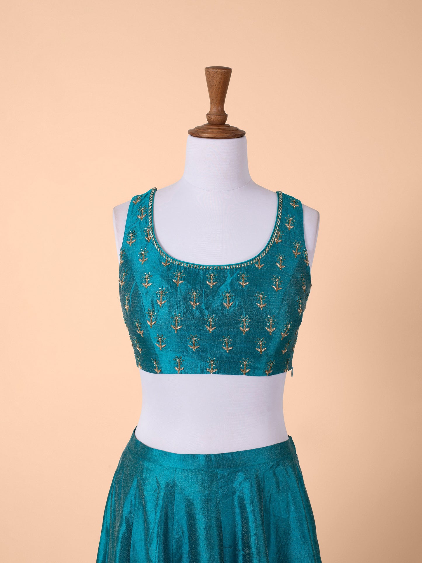 Handwoven Multicolour Satin Silk Tunic