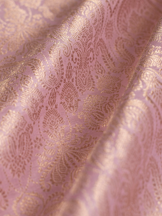 Handwoven Peach Silk Fabric