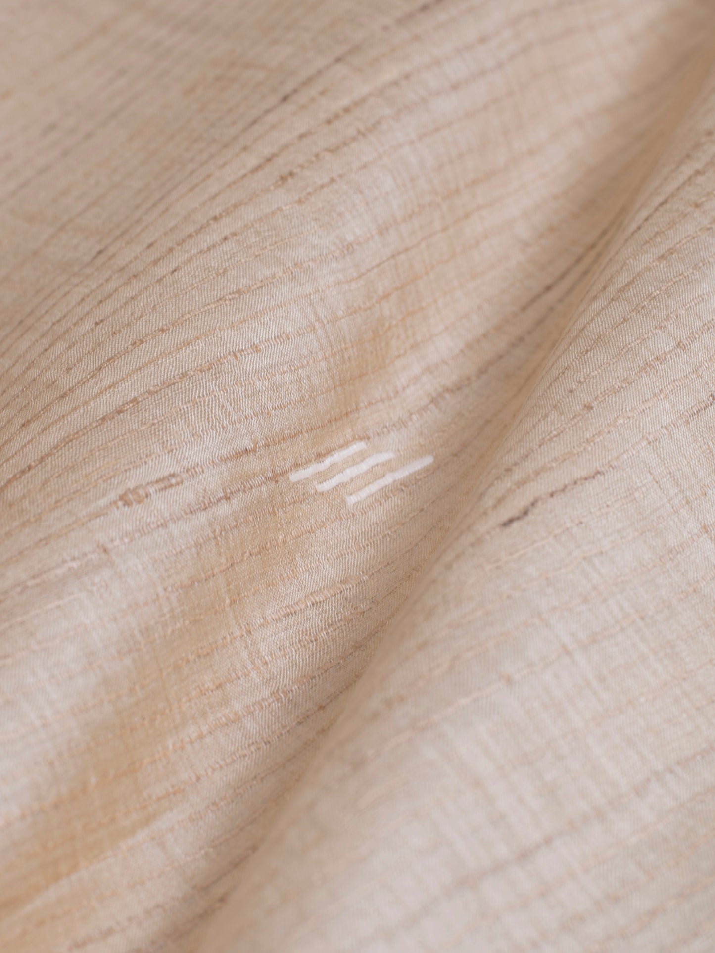 Handwoven Beige Tussar Blouse Fabric