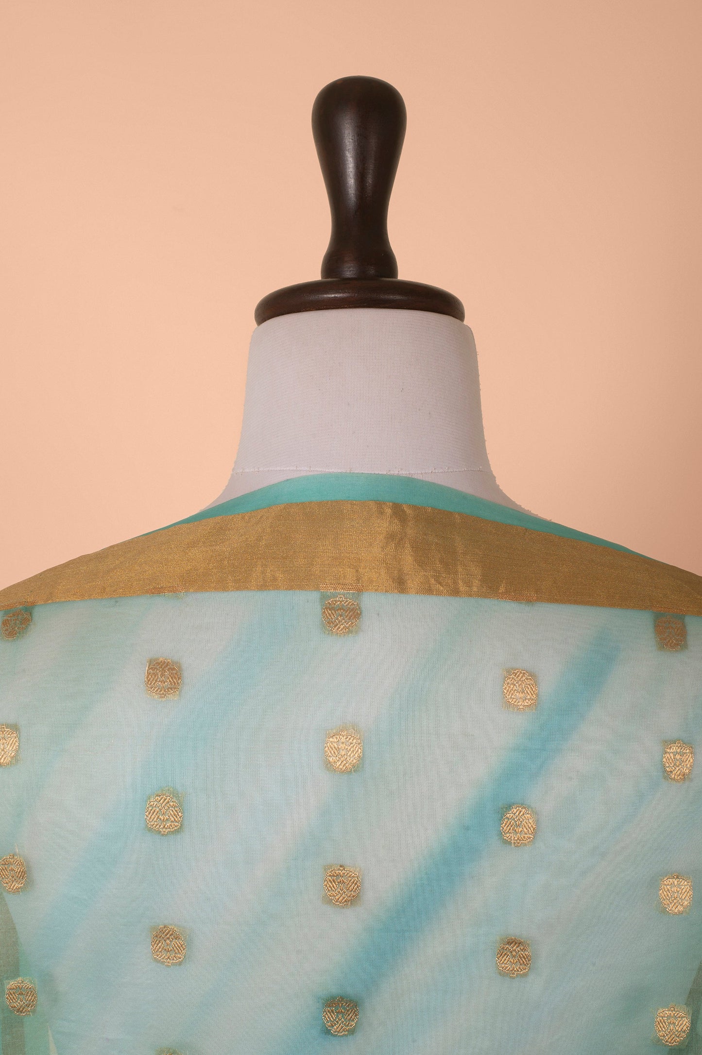 Handwoven Blue Organza Dupatta