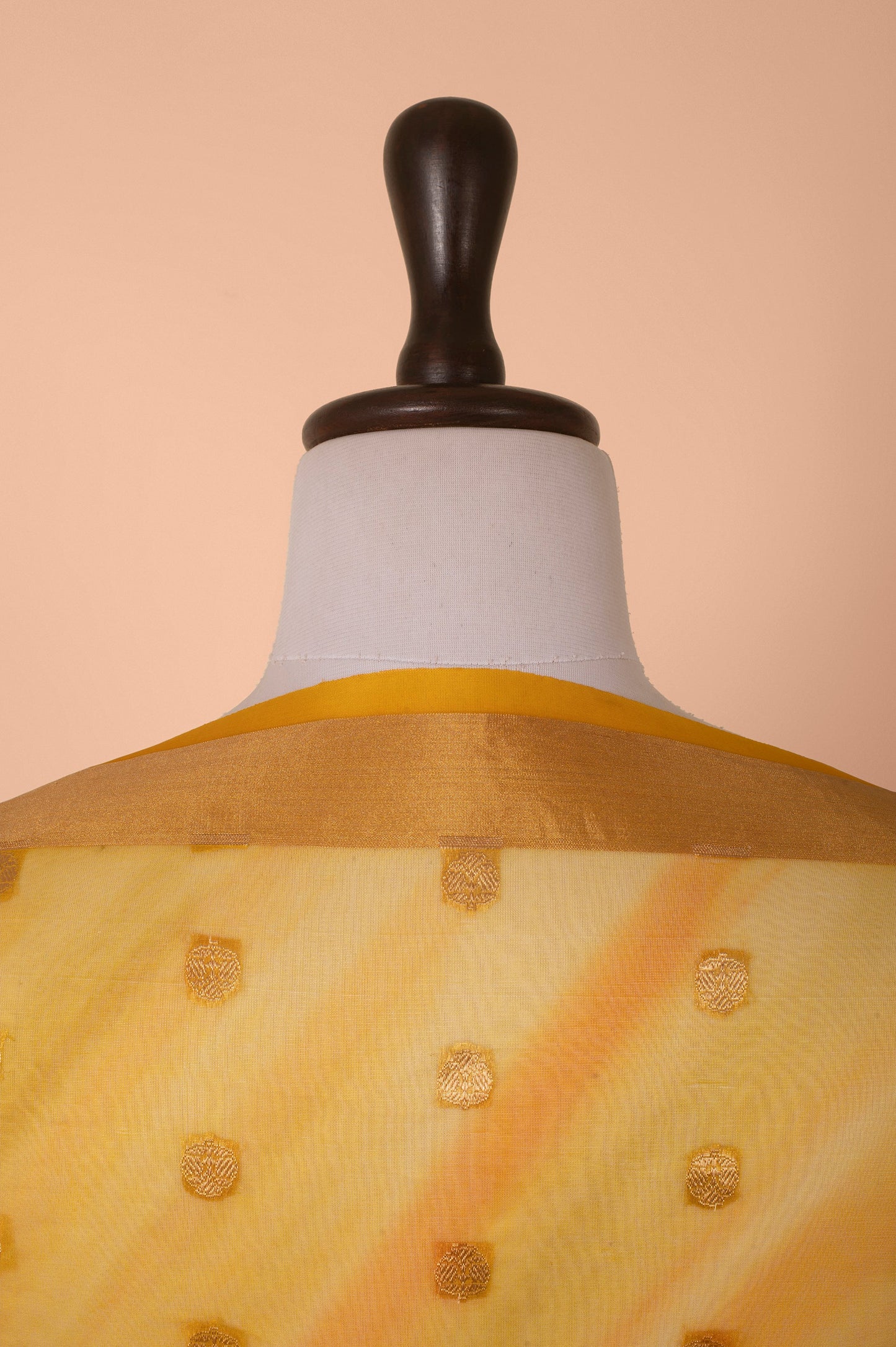 Handwoven Mustard Organza Dupatta