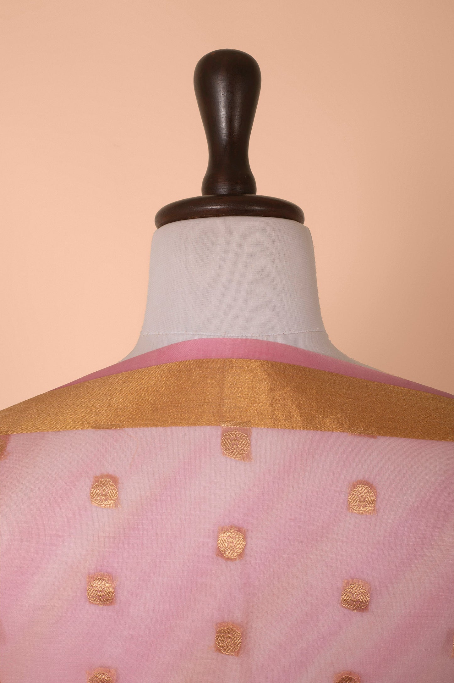 Handwoven Pink Organza Dupatta