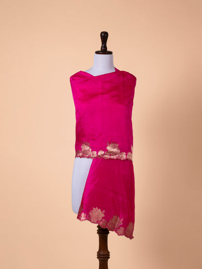 Handwoven Rani Pink Silk Dupatta